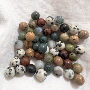 Natural Gemstone Bead Mix 6mm 50pcs | Jewelry Making Beads | Jasper Agate Mix
